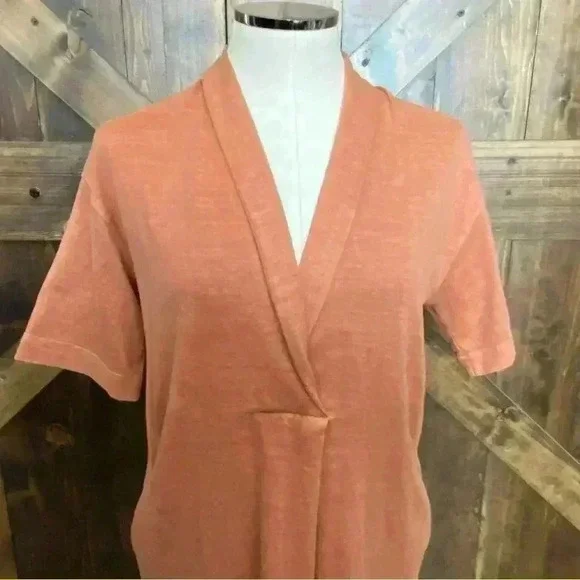 Poetry Short Sleeve V-Neck Hemp Organic Cotton Maxi Dress Chili Pink Size 6 - Picture 2 of 7